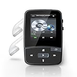 RUIZU Bluetooth MP3 Player,Kyouichi 8GB Clip Sport Sweatproof Lossless Audio Player with FM Radio pedometer and Bookmark,1.5 Inch TFT Screen,Maximum Support 64GB