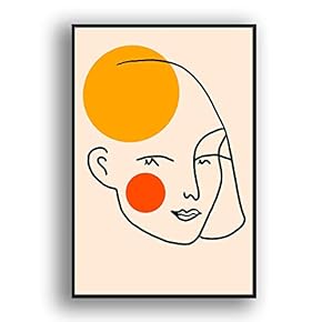 Framed Canvas Wall Art for Living Room, Bedroom Minimalist Abstract Canvas Prints for Modern Home Decoration Ready to Hang - 16"x24" inches