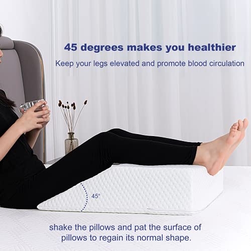 Leg Elevation Pillow Molblly Cooling Gel Memory Foam Knee Pillow High