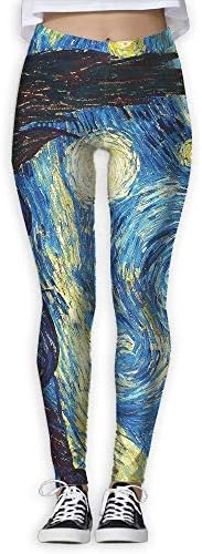 Women/Girl Yoga Pant Starry Night Vincent Van Gogh High Waist Fitness Workout Leggings Pants