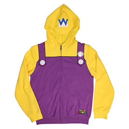 Nintendo Wario Adult Costume Zip Up Hoodie