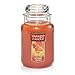 Yankee Candle Autumn Leaves Scented, Classic 22oz Large Jar Single Wick Aromatherapy Candle, Over 110 Hours of Burn Time, Apothecary Jar Fall Candle, Autumn Candle Scented for Home