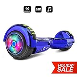 Spider Wheels Series Hoverboard UL2272 Certified Hover Board Electric Scooter with Built in Speaker Smart Self Balancing Wheels (_Chrome Blue)