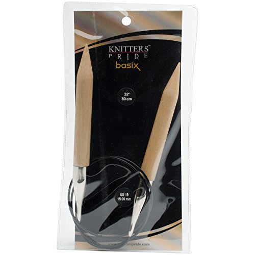 Knitter's Pride- Basix Fixed Circular Needles 32", Size 19/15mm