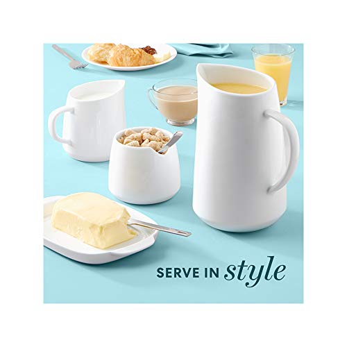 Corelle Coordinates Butter Dish with Lid, Butter Stick Holder with Handles,Porcelain Butter Dish