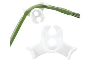 LucyPhy 30 Pack Plant Bender Angle Adjustable Plant Training Clips Low Stress Training Clips 90 Degrees Plant Stem(Circle Style,White)