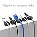 Cable Management Cord Organizer ORICO 1 Channel Desk Cable Clips Wire Cord Holder for Power Cords and Charging Accessory Cables, Mouse Cable, PC, Office and Home (Black, 10PCS)