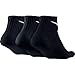 NIKE Unisex Performance Cushion Quarter Training Socks (3 Pairs), Black/White, X-Large