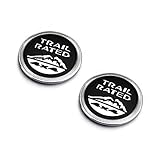 VXAR Emblem Badge Jeep Trail Rated 4x4 Trunk Tailgate Fender LOGO for Jeep Wrangler 2007-2018(Black 2pcs)