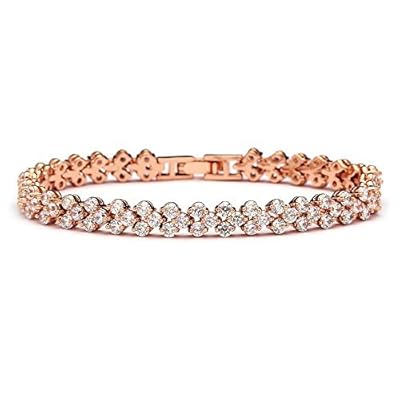 Elegant Rose Gold Plated CZ Tennis Bracelet for Kuwait Ubuy