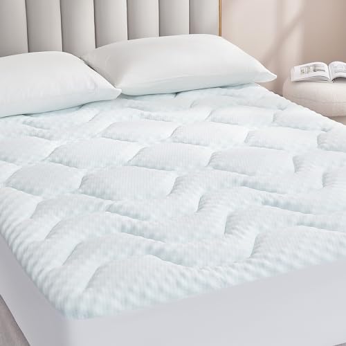 EHEYCIGA Gel Topper 160x190cm aus Memory Foam, Weiß