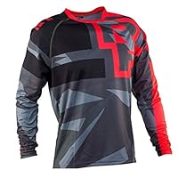 haixclvyE Unisex Bike Cycling Jersey Long Sleeve T-Shirt Motorcycle Motocross T-Shirt Long Sleeve MTB Cycling Clothing Red+Black XXS