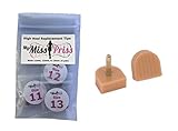 High Heel Tips Replacement Dowels (6 Pair) - Beige/Tan, Medium