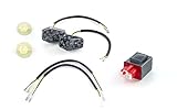 TST Industries LED Front Flushmount Turn Signals for 2017+ Kawasaki Z125 with 2-2 Signal Plug Converters and Flasher Relay (Smoke)