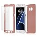 JNSupplier 360° Full Coverage Hybrid Hard Case Cover + LCD Screen Protector for Samsung Galaxy S7 Edge (Rose Gold)