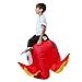 Spooktacular Creations Inflatable Costume Riding an Octopus Air Blow-up Deluxe Costume - Child Size Fits 5-12yr (45
