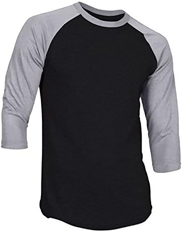 RD Mens 3/4 Sleeve Baseball T Shirt Soft Slim Fit Plain Jersey 1RDA3406
