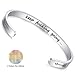 CERSLIMO Bracelets Inspirational Gifts for Women,Stainless Steel Personalized Engraved Positive Quote Keep Going Bracelets Cuff Bangle Motivational Encouragement Gifts for Men Teens Girls
