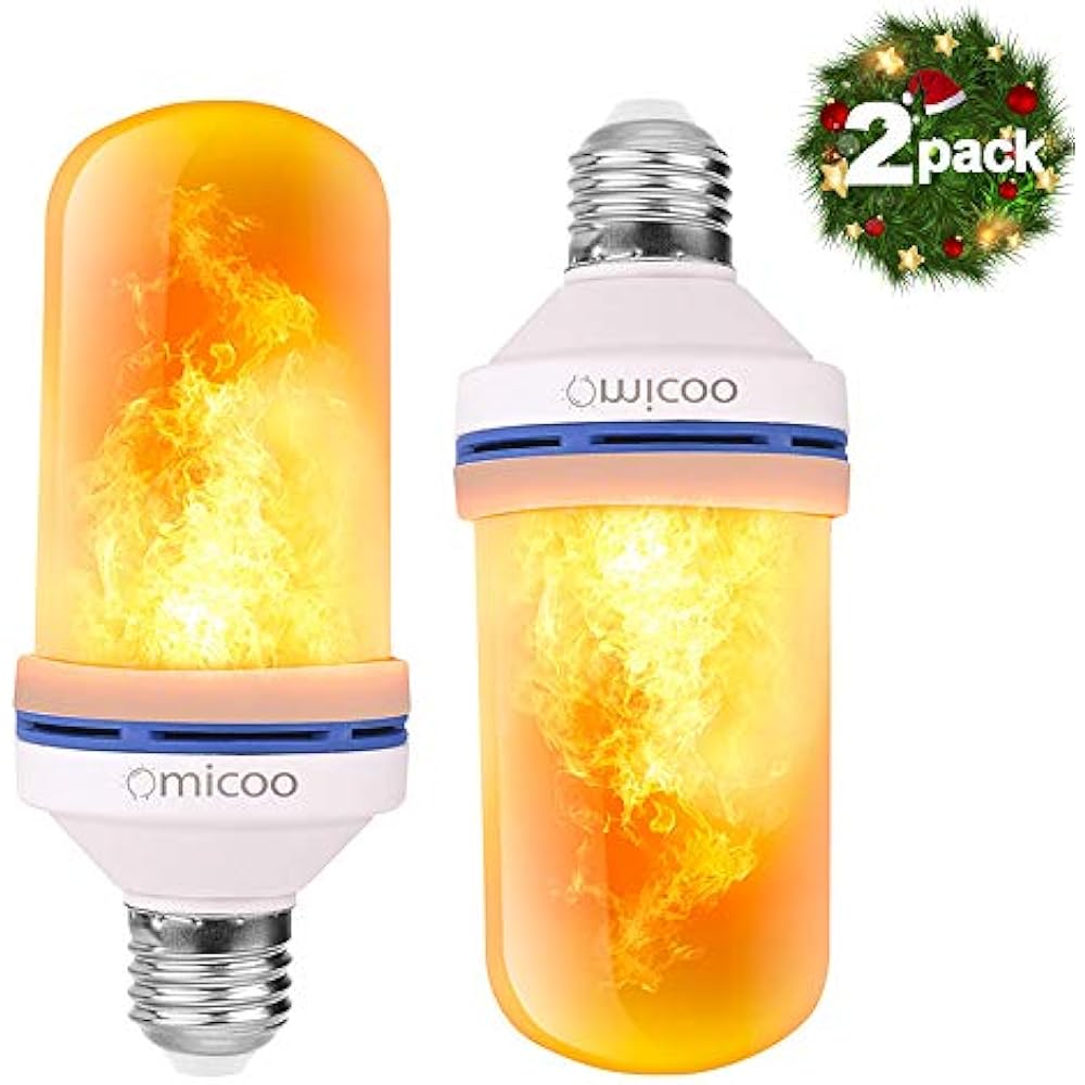 Omicoo LED Flame Effect Light Bulb 2 Pack 4 Modes Bulbs With Gravity Sensor eBay