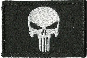 Velcro Black Punisher - By Patch Squad