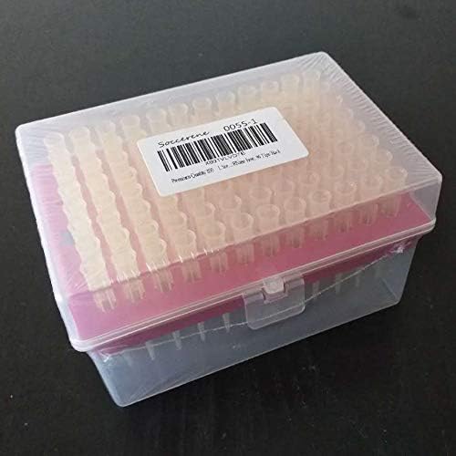 Premium Quality 200µL Sterile Universal Pipette Tips, DNase/RNase Free, 96 Tips/Rack