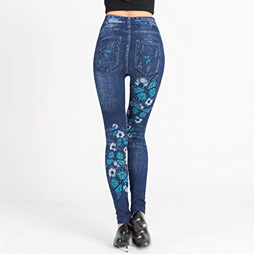 Botrong Women Jeans Bottoms Hip Lift Slim Fit Long Pants