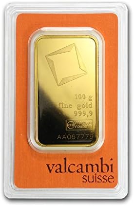 100 gram G0ld Bar - Valcambi (Pressed w/Assay)