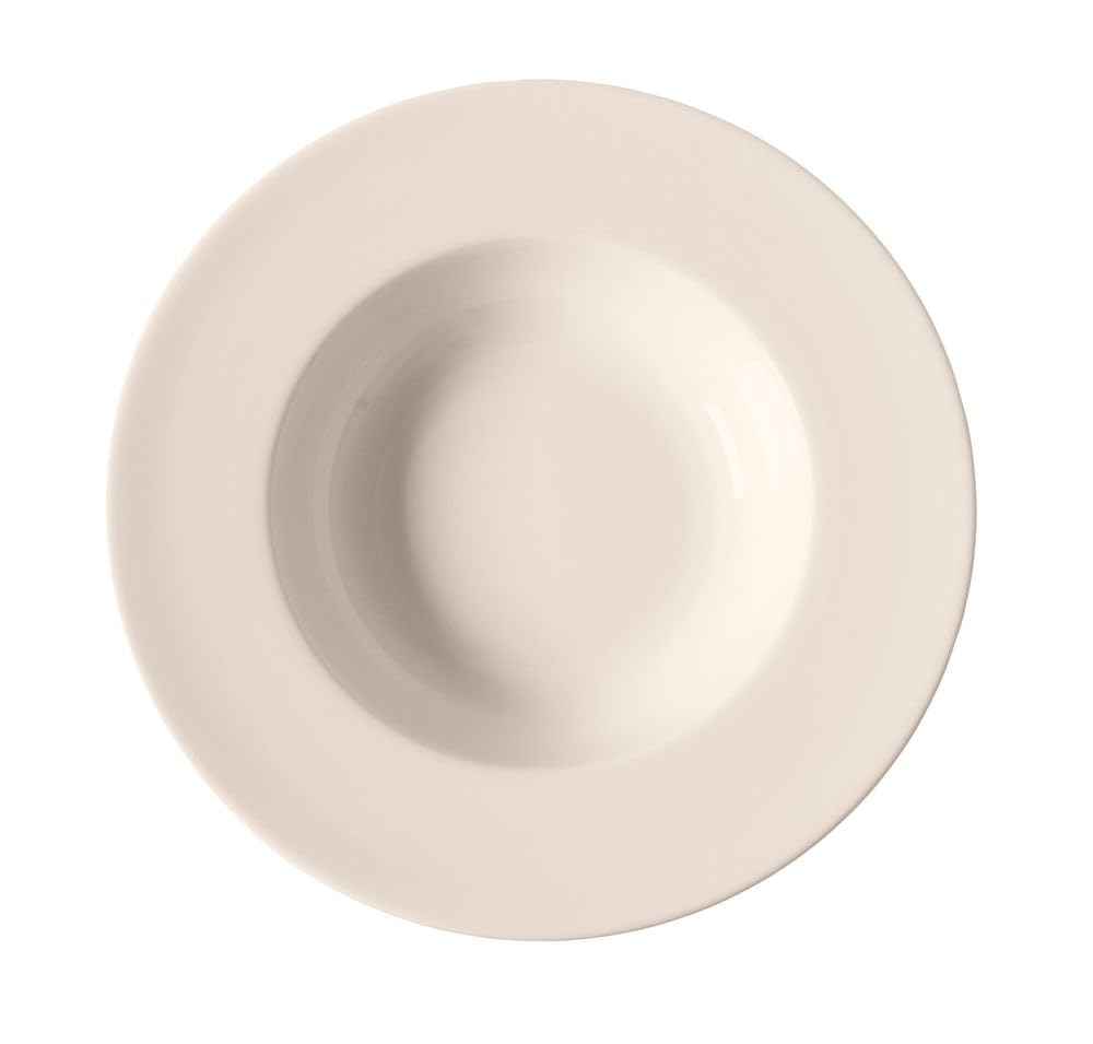 HENDI Plate, Deep, Reinforced Edges, High-Quality Glaze, High Impact and Wear Resistance, Suitable for Microwave, Dishwasher, ø320mm, Porcelain