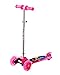LIYU 1281F Mini Children Scooters 3 Wheels Mini Kick Scooter Pink with Flashing Wheel for Kids 2-6