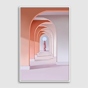 Framed Canvas Wall Art for Living Room, Bedroom Colorful Corridor Canvas Prints for Modern Home Decoration Ready to Hang - 16"x24" inches