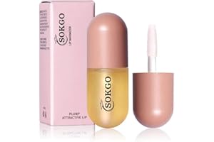 ELIVERSION Lip Plumper, Lip Plumping Lip Gloss, Lip Care Serum, Lip Enhancer, Reduce Fine Lines, Increased Elasticity, Lip Enhancer for Fuller (Ginger*Lip Plumper)