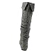 DA VICCINO TOP-01 Women's Slouch Side Zipper Flat Fold Cuff Knee High Boots