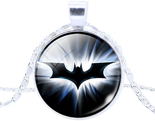 Batman Dark Knight Glass Dome Pendant Necklace ~ Fashion Jewelry