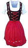 Dirndl World 3pcs. Bavarian Mini Dirndl Dress f. Oktoberfest, Size: 8, Di06rs