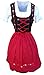Dirndl World 3pcs. Bavarian Mini Dirndl Dress f. Oktoberfest, Size: 8, Di06rs