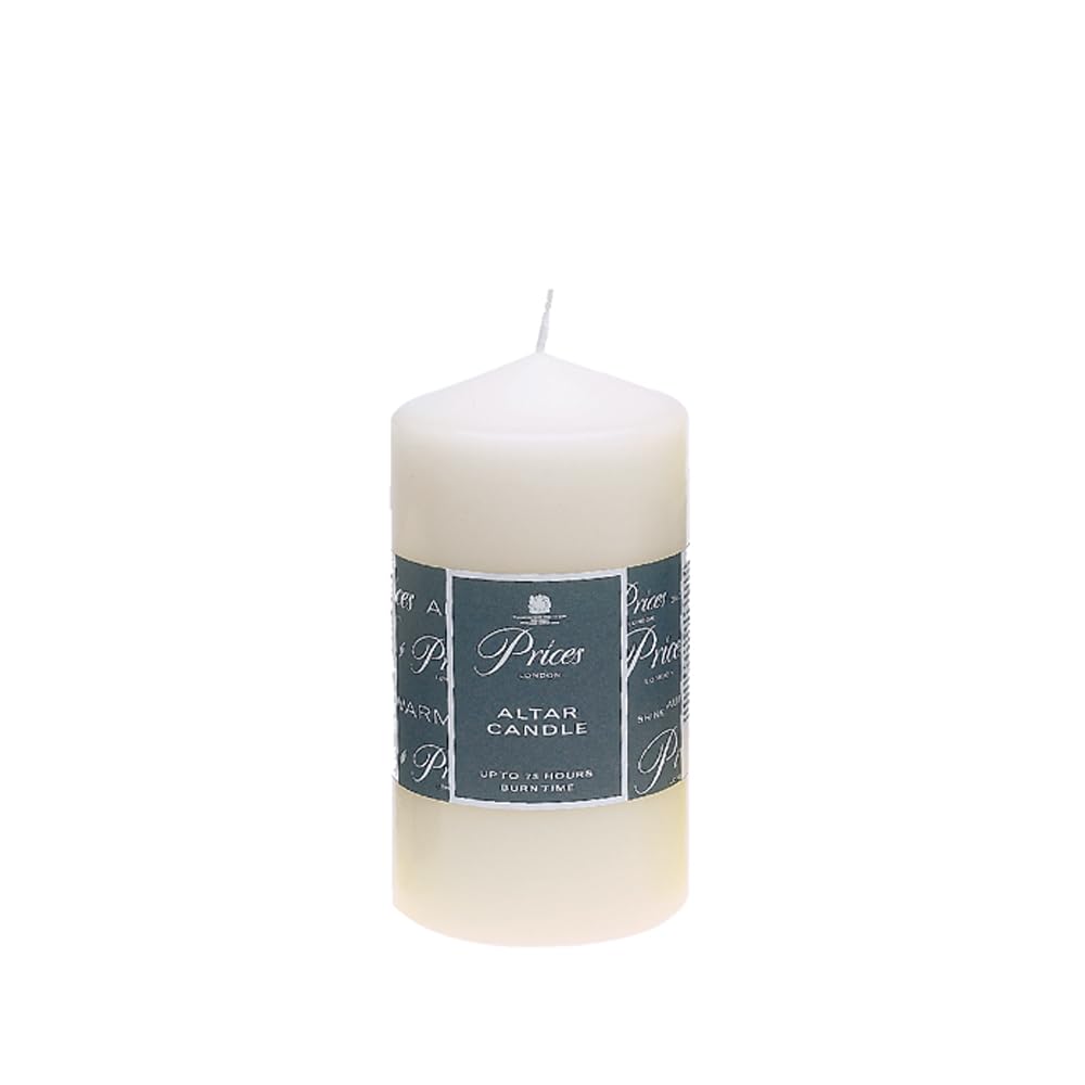 Price's Candles - Altar Candle - 150mm x 80mm - Unscented - Up To 50 Hour Burn Time - Smokeless & Dripless - Ideal For All Occasions