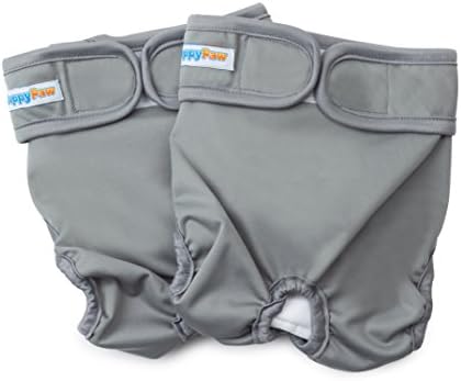 HappyPaw 2pc Grey Dog Diaper ... (MEDIUM)