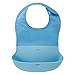 OXO Tot Waterproof Silicone Roll Up Bib with Comfort-Fit Fabric Neck