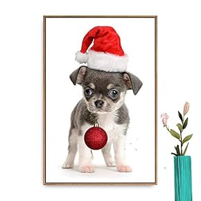 Framed Canvas Wall Art Christmas Santa Claus Canvas Prints Home Artwork Decoration for Living Room,Bedroom - 16x24 inches