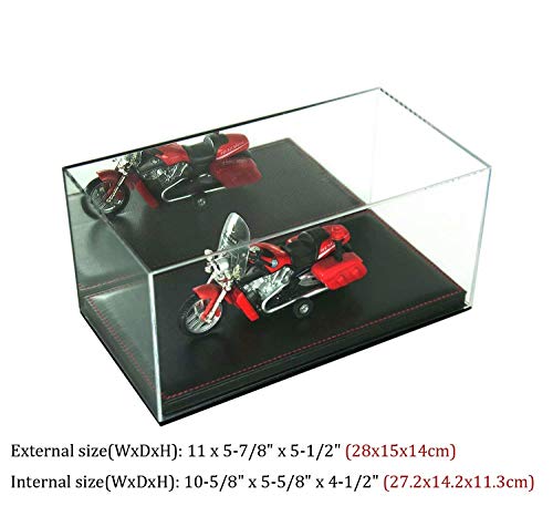 Combination of Life Collectibles Countertop Display Case(Not Fit for Boxing Gloves) with Mirrored Back Acrylic & Black Leather Base(Stitched in Red) 10-5/8 W by 5-5/8 D by 4-1/2 H inches - Thumbnail 6