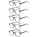 NORPERWIS 5 Pairs Reading Glasses - Standard Fit Spring Hinge Readers Glasses for Men and Women