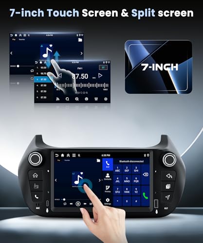 VECHTEL 4G+128G Android 15 Car Radio for Fiat Fiorino/Qubo/Peugeot Bipper/Citroen Nemo, 7 Inch IPS Screen Tactile co Carplay Android Car Wireless GPS Wi-Fi USB/Type-C Bluetooth FM RDS Rearview Camera