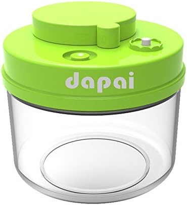 Dapai Airtight Food Storage Container with Inner Pump, 0.75 Qt, BPA-Free for Coffee, Tea, Nuts, Sugar and Dog, Cat Food (Green)