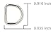 Country Brook Design - 5/8 Inch Welded D-Rings (50 Pack)