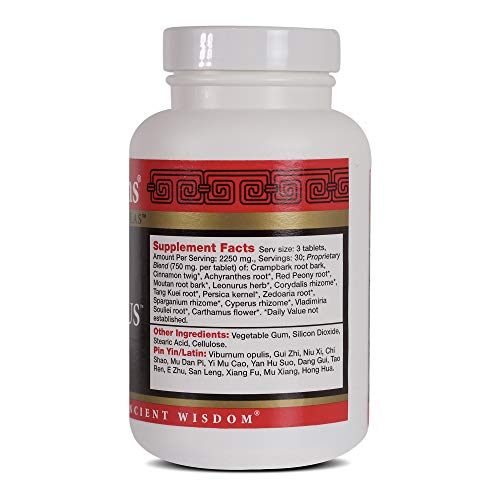 Health Concerns - Cramp Bark Plus - Modified Tong Jing Wan Chinese Herbal Supplement - Menstrual Cramps Relief - with Crampbark Root Bark - 90 Tablets per Bottle