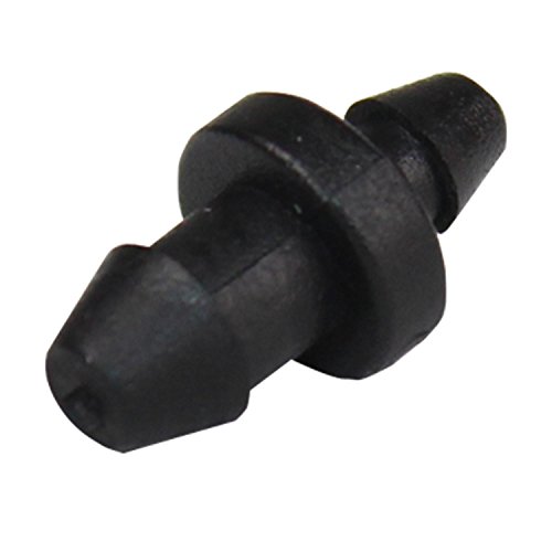 BALDR Drip Garden Irrigation 1/4 Inch Double Barbed Tube End Closure Soft Pipe End Cap Connector Goof Hole Plug Joint 50 packs