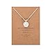 ForeveRing Z Message Card Love Four Leaf Clover Necklace Believe Yourself Pendant Necklace Woman Jewelry
