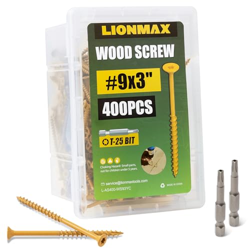 LIONMAX Deck Screws 3 Inch, Wood Screws #9 X 3, 100 PCS, Rust Resistant, Exterior Epoxy Coated, Outdoor Decking Screws, Torx/Star Drive Head Deck Screw, T25 Star Bit Included, Tan In Kenya - View #9