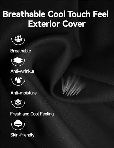 TRAVEL EASE Ergonomic Lumbar Support Cushion, Gel and Memory Foam Back Support Cushion for Office Chairs with Skin-Friendly Cover for Comfort (Black)