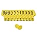 BQLZR Yellow 1-100 Numbers Plastic Large Livestock Ear Tag for Cow Cattle Pack of 100